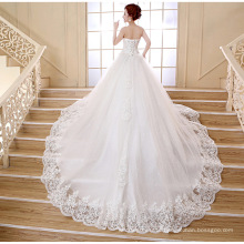 SLS056YC Wholesale Wedding Dress Plus Size Pregnancy Wedding Bridal Gowns Lace Heavy Beaded Strapless Wedding Ball Gown